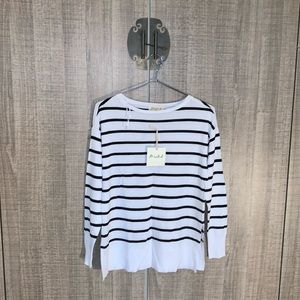 Marled Striped Long Sleeves‎ Sweater